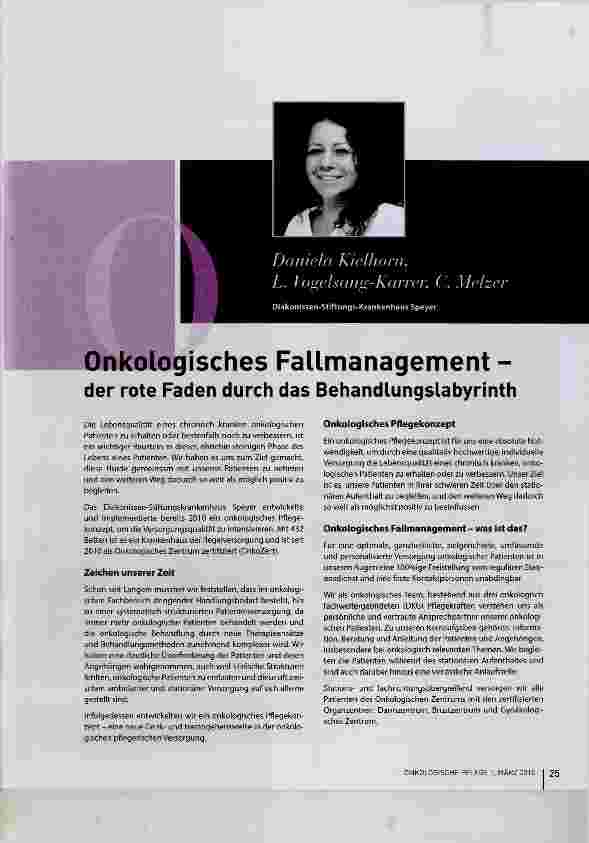 Vorschauseite 1: Onkologisches Fallmanagement der rote Faden durch das Behandlungslabyrinth