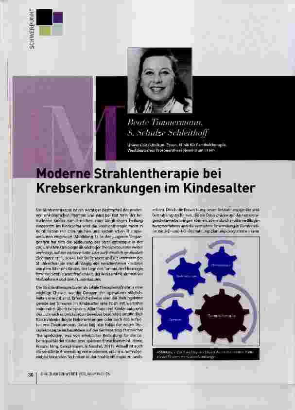 Vorschauseite 1: Maderne Strahlentherapie bei Krebserkrankungen im Kindesalter