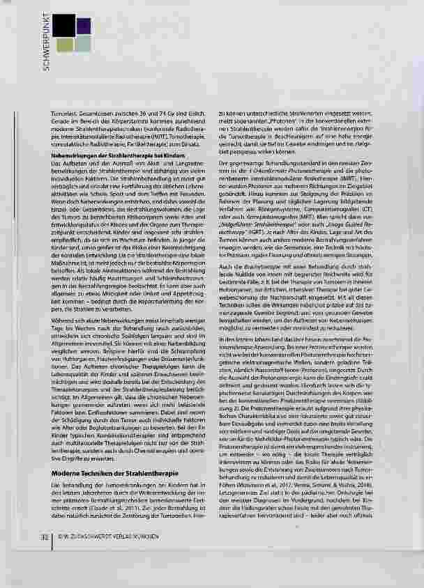 Vorschauseite 3: Maderne Strahlentherapie bei Krebserkrankungen im Kindesalter