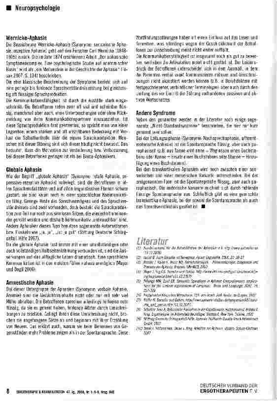 Vorschauseite 4: Aphasie: Ursachen, Einteilung und Nomenklatur