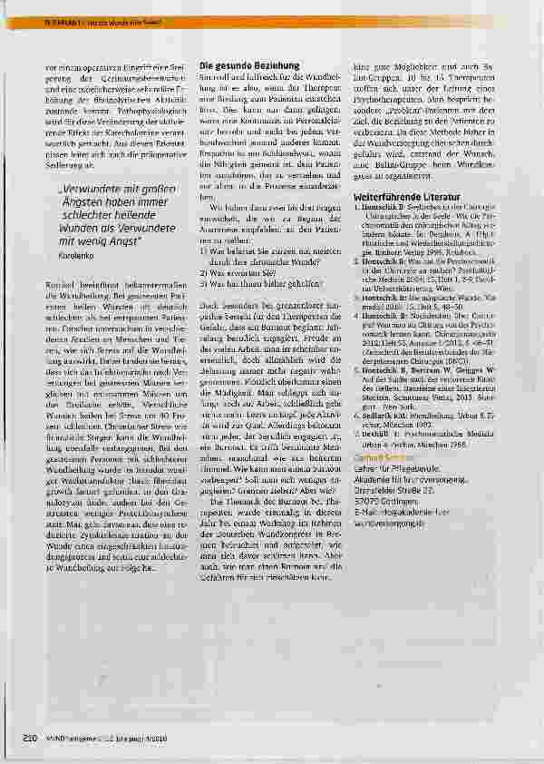 Vorschauseite 2: Hat die Wunde eine Seele?