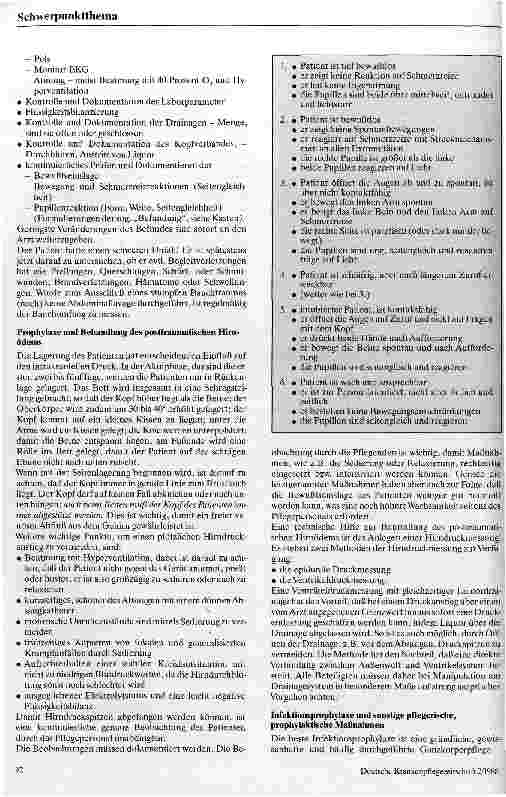 Vorschauseite 2: Die Pflege Schädel-Hirn-Verletzter