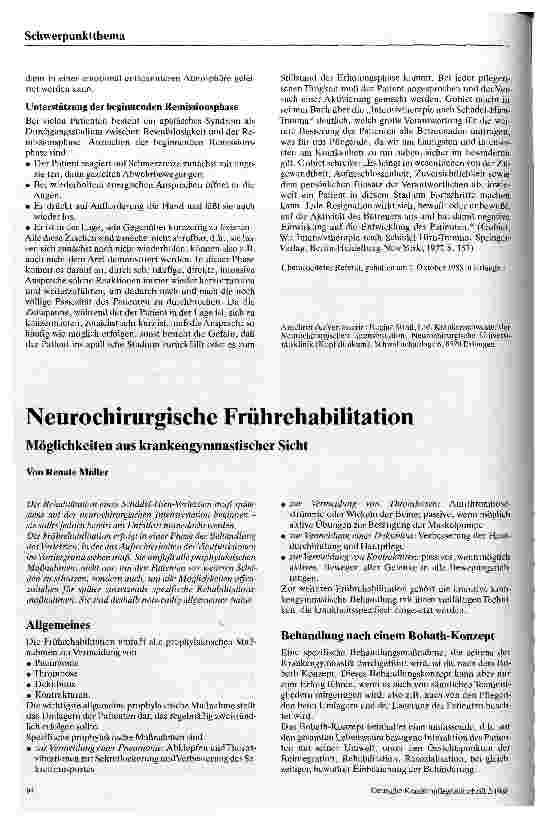 Vorschauseite 4: Die Pflege Schädel-Hirn-Verletzter