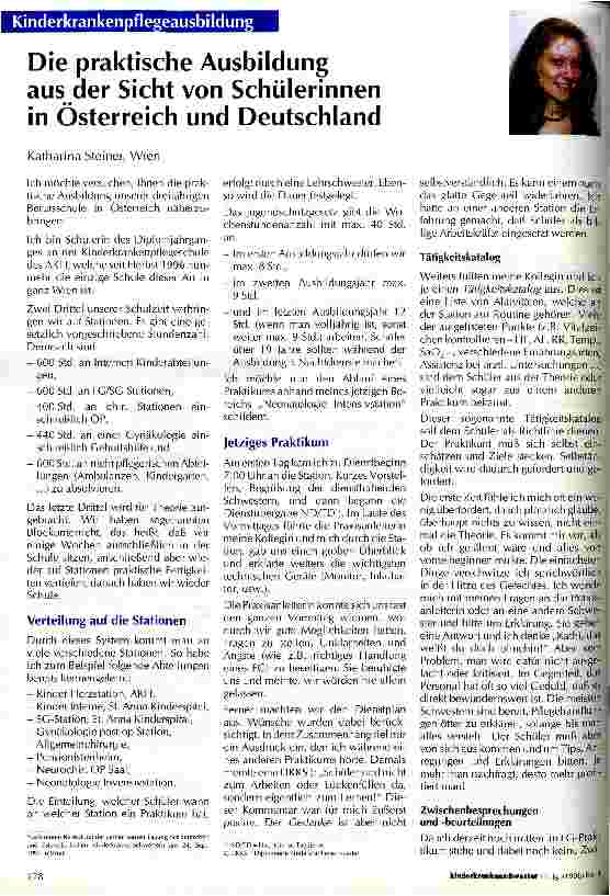 Vorschauseite 1: Die praktische Ausbildung aus der Sicht von Schülerinnen in Österreich und Deutschland