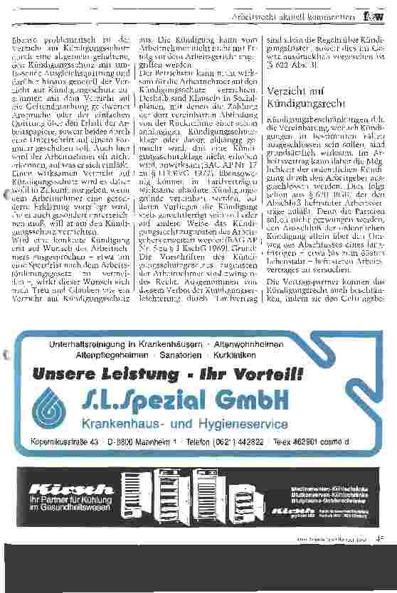 Vorschauseite 2: Die Kündigung von Arbeitsverhältnissen Allgemeine Regeln II