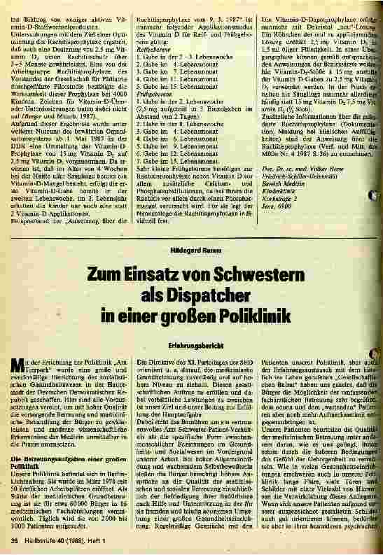 Vorschauseite 2: Neuregelung der Rachitisprophylaxe