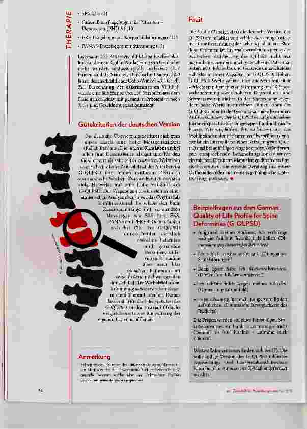 Vorschauseite 2: Lebensqualität von Skoliose-Patienten