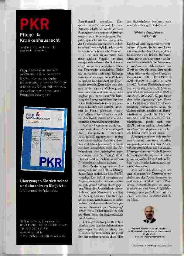 Vorschauseite 3: Ist Rufbereitschaft Arbeitszeit?