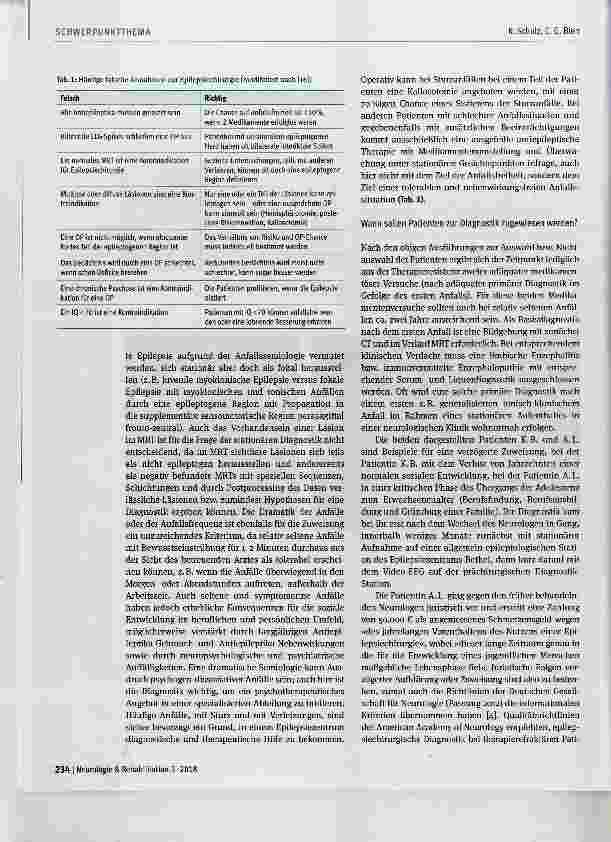 Vorschauseite 5: Epilepsiechirurgische Diagnostik: Welche Patienten wann wozu wo?
