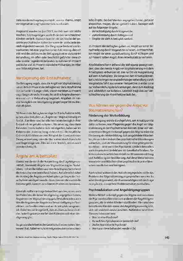 Vorschauseite 2: Angst vor Stigmatisierung