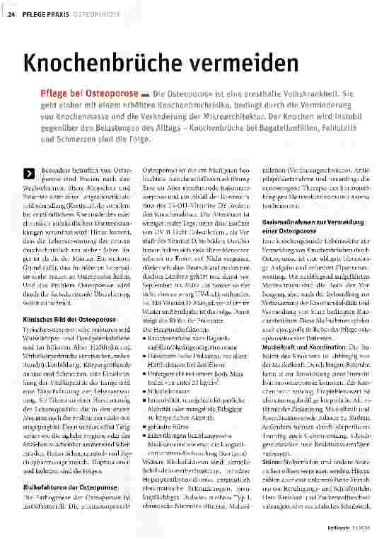 Vorschauseite 1: Knochenbrüche vermeiden