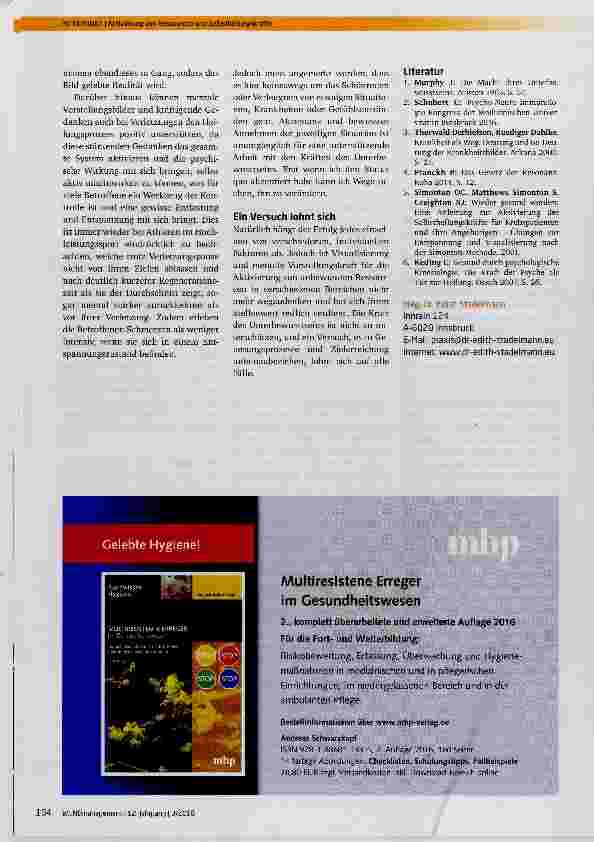 Vorschauseite 3: Durch mentale Vorstellungskraft Ressourcen des Körpers und Selbsthellungskräfte aktivieren ein Exkurs in die Sportpsychologie und die Kraft der Gedanken