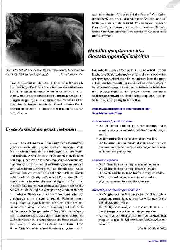Vorschauseite 2: Schichtarbeit und Biorhythmus