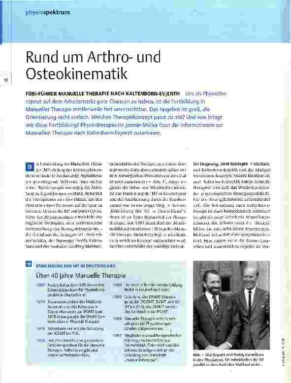Vorschauseite 1: Rund um Arthro-und Osteokinematik