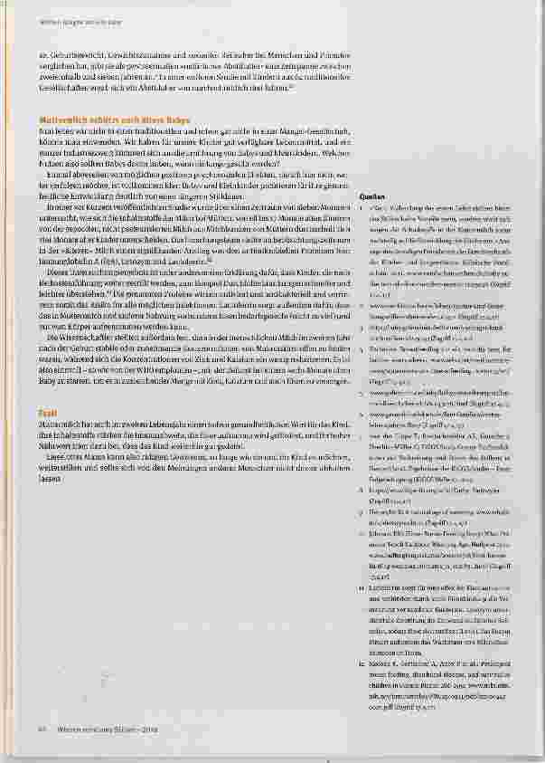 Vorschauseite 2: stillen länger als ein Jahr überflüssig oder förderlich?