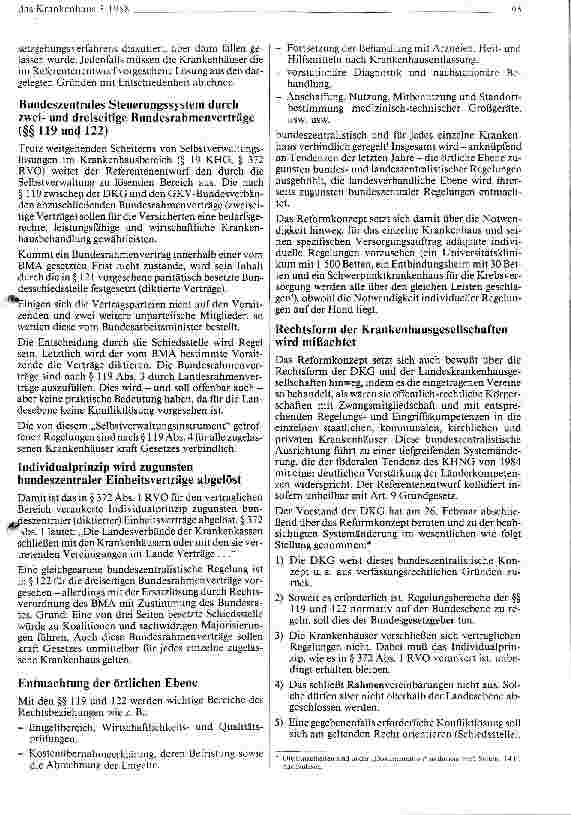 Vorschauseite 5: Krankenhauspolitische Aspekte der Strukturreform des Gesundheitswesens