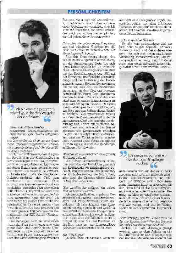 Vorschauseite 2: Ich bin ein pragmatischer Typ Interview mit Rektor Schrimpf Reto