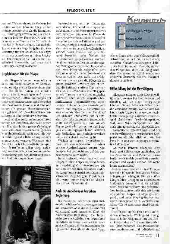 Vorschauseite 4: Aussöhnung mit dem versehrten Körperbild Körperliche Auswirkungen von Krebs und dessen Behandlung