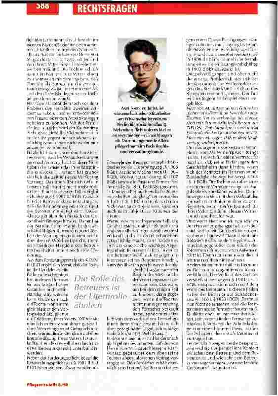Vorschauseite 2: Oft muß das Vormundschaftsgericht entscheiden Der Betreuer hat das Wort - oder doch nicht? (Teil 2)