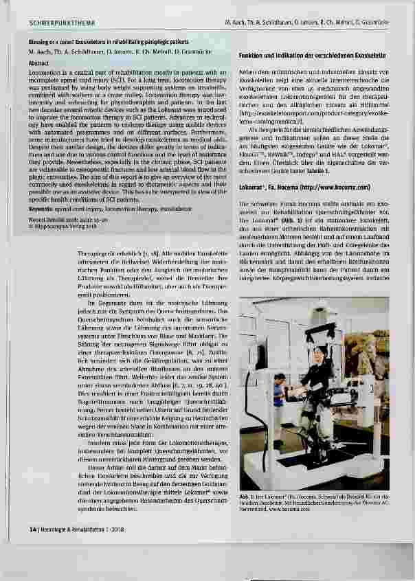 Vorschauseite 2: Exoskelette in der Rehabilitation Querschnittgelähmter Fluch oder Segen?