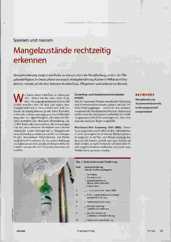 Vorschauseite 1: Mangelzustände rechtzeitig erkennen