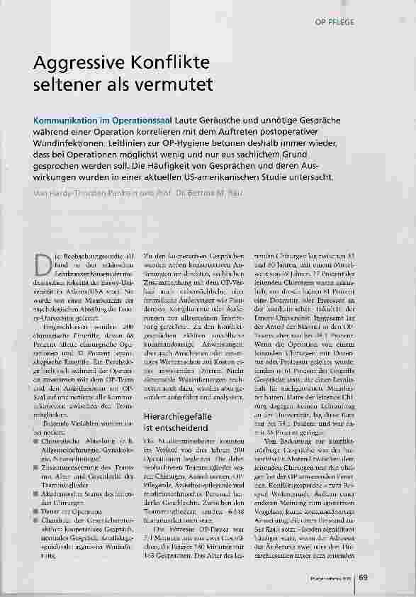 Vorschauseite 2: Aggressive Konflikte seltener als vermutet
