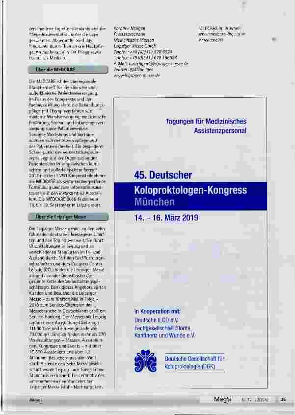 Vorschauseite 2: Plattform für den Wissenstransfer in der medizinischen Pflege