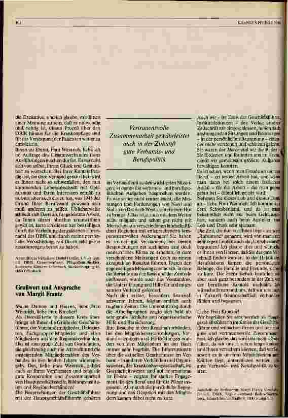 Vorschauseite 3: Feierstunde zum Wechsel in der Geschäftsleitung des DBFK-Gesamtverbandes