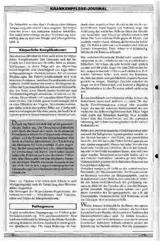 Vorschauseite 3: Das süchtige Eßverhalten: Bulima nervosa