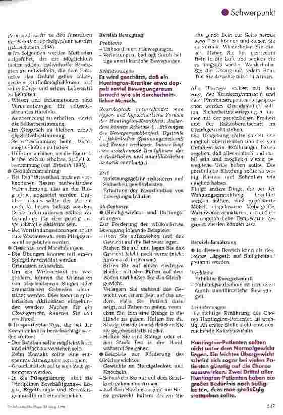Vorschauseite 4: Pflege eines Menschen mit Chorea Huntington