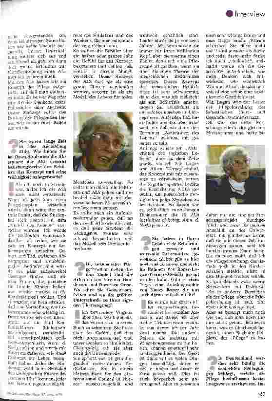Vorschauseite 2: Ein Modell des Lebens Ein außergewöhnliches Interview mit Nancy Roper