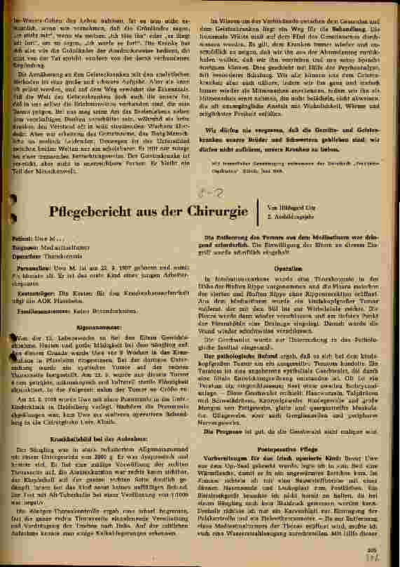 Vorschauseite 1: Pflegebericht aus der Chirurgie