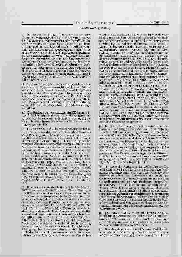 Vorschauseite 3: SGB IX § 84 Abs. 2; GewO § 106 Satz 1; BGB §315 Betriebliches Eingliederungsmanagement Weisungsrecht des Arbeitgebers