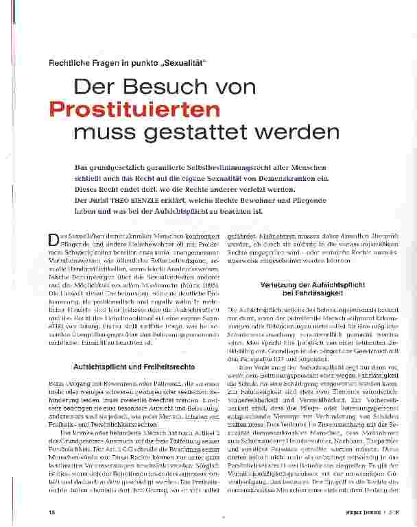 Vorschauseite 1: Der Besuch von Prostituierten muss gestattet werden