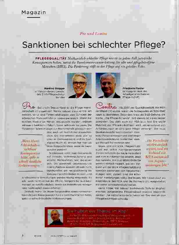 Vorschauseite 1: Sanktionen bei schlechter Pflege?