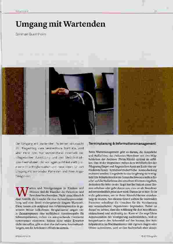 Vorschauseite 1: Umgang mit Wartenden