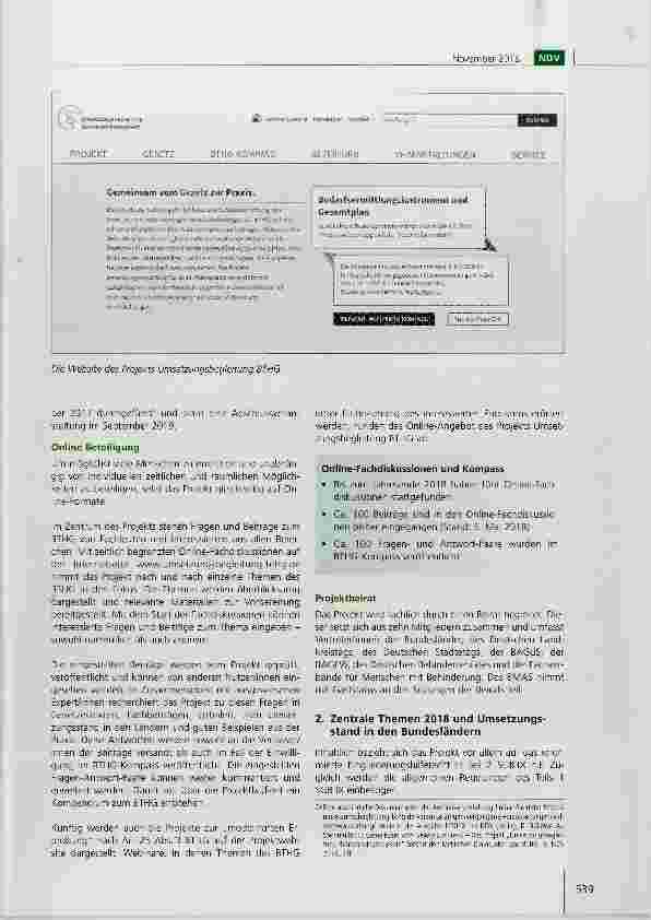 Vorschauseite 3: Ein Jahr Projekt Umsetzungsbegleitung BTHG Eine Zwischenbilanz