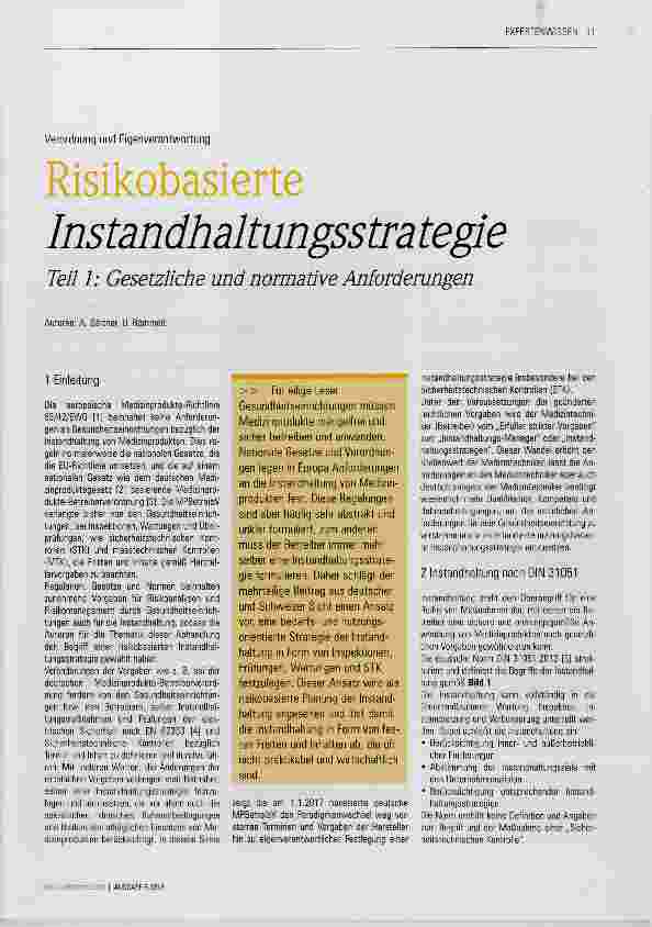 Vorschauseite 1: Risikobasierte Instandhaltungsstrategie