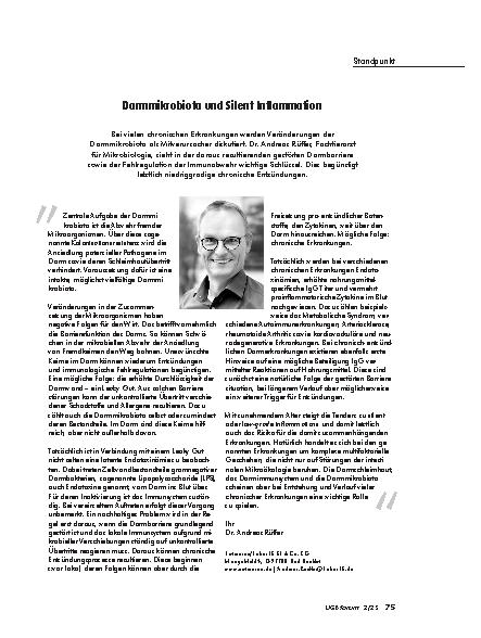 Vorschauseite 1: Darmmikrobiota und Silent Inflammation