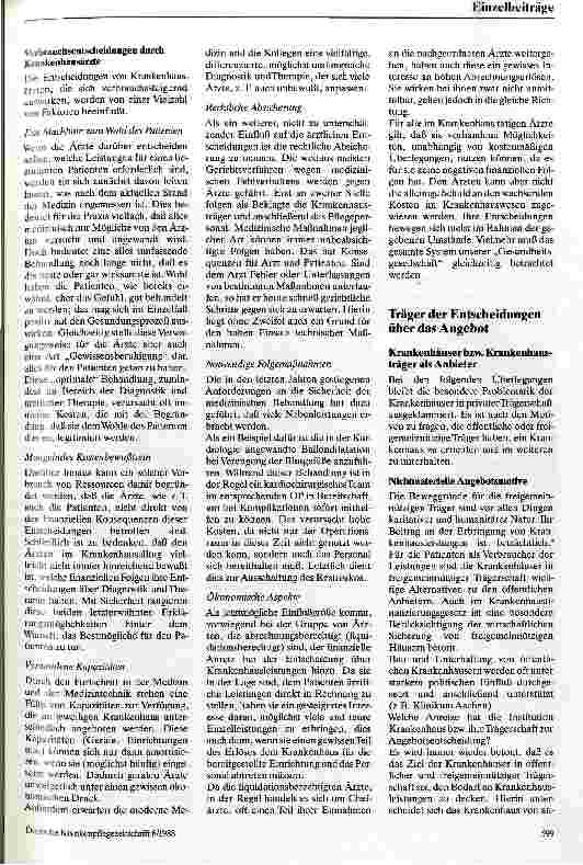 Vorschauseite 3: Einflußfaktoren auf die Krankenhauswirtschaft