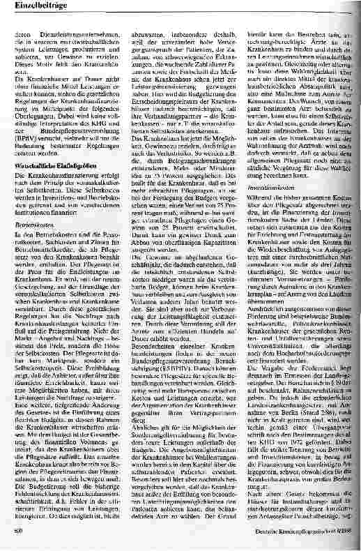 Vorschauseite 4: Einflußfaktoren auf die Krankenhauswirtschaft
