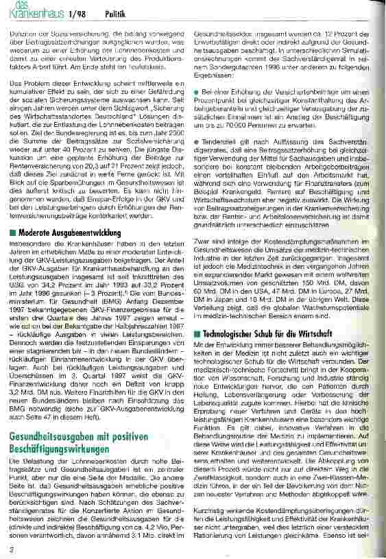 Vorschauseite 2: Gesundheitspolitik am Scheideweg Wie teuer darf unser Gesundheitssystem werden?