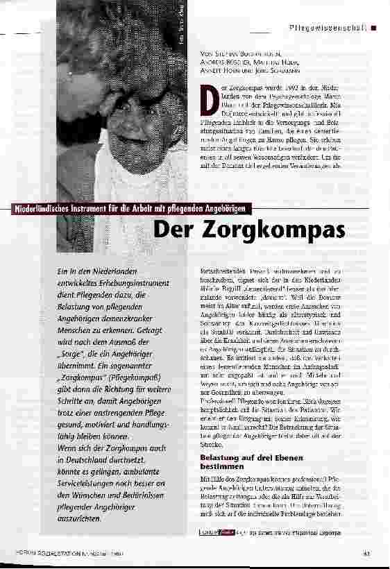 Vorschauseite 1: Der Zorgkompas Niederländisches Instrument für die Arbeit mit pflegenden Angehörigen