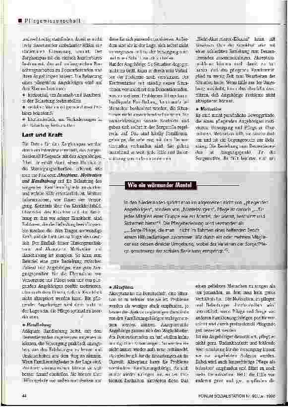 Vorschauseite 2: Der Zorgkompas Niederländisches Instrument für die Arbeit mit pflegenden Angehörigen