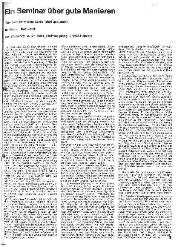 Vorschauseite 1: Ein Seminar über gute Manieren 11. Folge: Vom König David bis zum Beatle