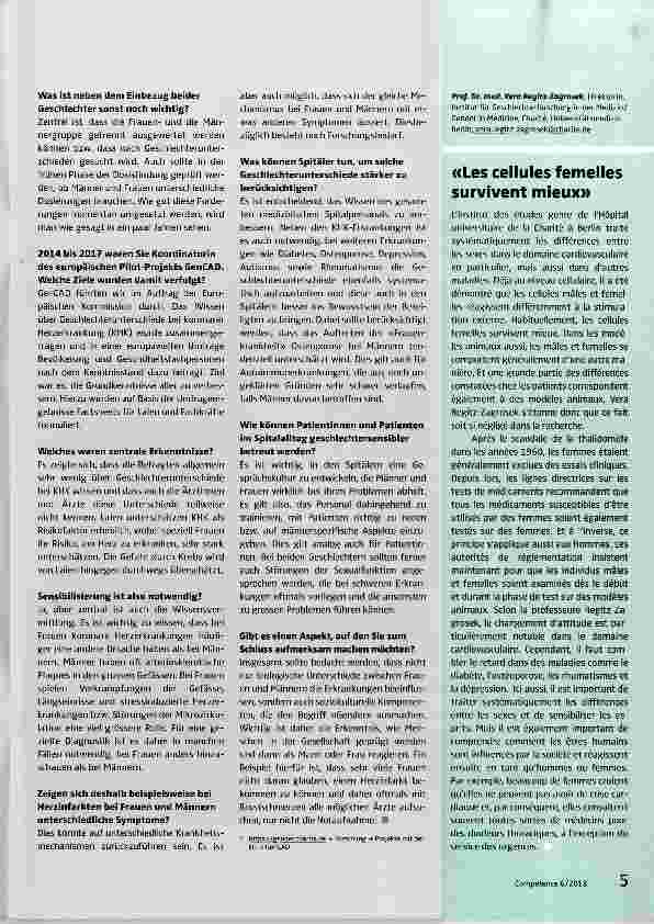 Vorschauseite 2: Gendermedizin: Sinneswandel zumindest bei den Herzerkrankungen