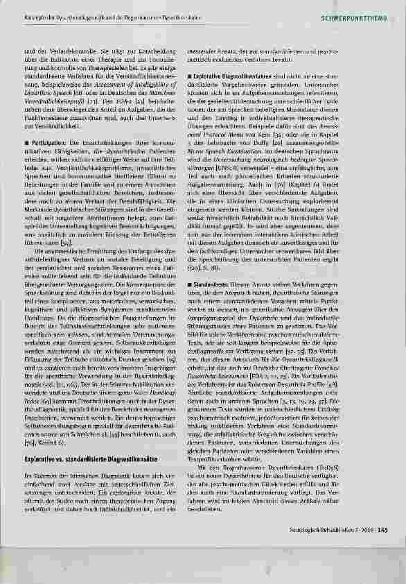 Vorschauseite 3: Konzepte der Dysarthriediagnostik und die Bogenhausener Dysarthrieskaien