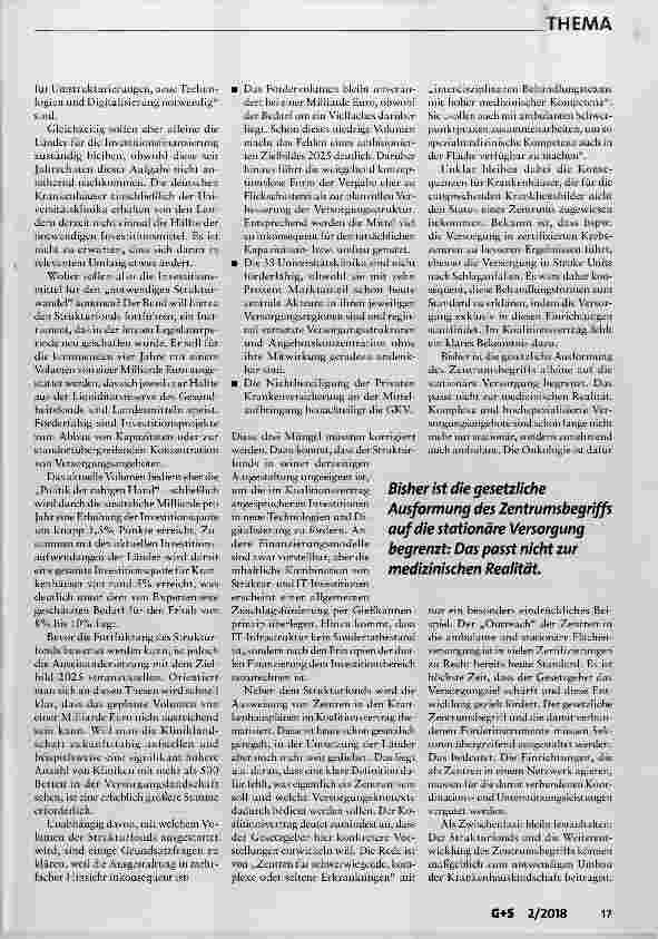 Vorschauseite 3: Krankenhauspolitik im neuen Koalitionsvertrag: Wohin geht die ordnungspolitische Reise?