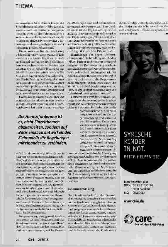 Vorschauseite 6: Krankenhauspolitik im neuen Koalitionsvertrag: Wohin geht die ordnungspolitische Reise?