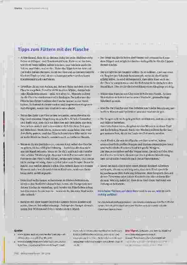 Vorschauseite 3: Eine gute Fläschchenbeziehung unterstützen
